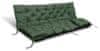 Vrtna blazina 180x60x50 cm + 2 blazini za gugalnico nepremočljiva zelena