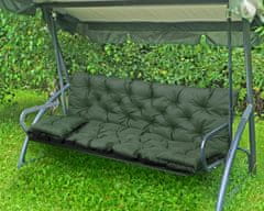 AIO FACTORY Vrtna blazina 150x60x50 cm + 2 blazini za gugalnico, vodoodporna, zelena