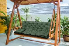 AIO FACTORY Vrtna blazina 150x60x50 cm + 2 blazini za gugalnico, vodoodporna, zelena