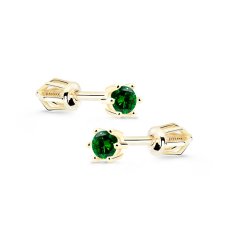 Cutie Diamonds Nežni smaragdni uhani iz rumenega zlata DZ8012-30-SM-X-1