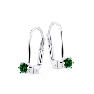 Cutie Diamonds Čudoviti smaragdni viseči uhani iz belega zlata DZ8012-55-SM-X-2