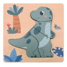 Jouéco lesena mini sestavljanka Dino II 12m+