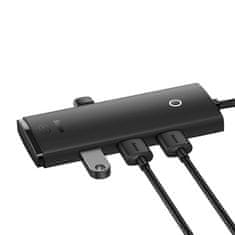 BASEUS Vozlišče 4v1 Baseus Lite Series USB do 4x USB 3.0, 1m (črno)
