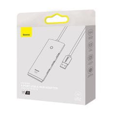BASEUS Vozlišče 4v1 Baseus Lite Series USB do 4x USB 3.0, 1m (črno)