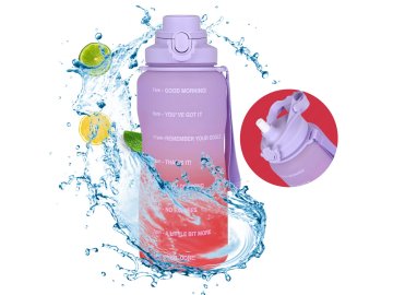 sarcia.eu Vijolično-rdeča plastična steklenica/bidon z merilnikom 2,3 l