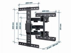 Gembird WM-65ST-01 Full-motion TV wall mount 32"-65" Black