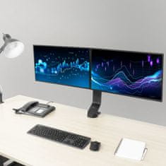 ACT AC8322 hitro nastavljiva roka za 2 monitorja 10"- 27" črna