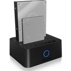 RaidSonic ICY BOX IB-1232CL-U3 2-bay (2,5 SATA, 3,5" SATA) Docking in CloneStation črna
