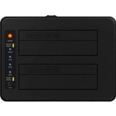 RaidSonic ICY BOX IB-1232CL-U3 2-bay (2,5 SATA, 3,5" SATA) Docking in CloneStation črna