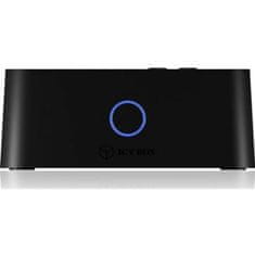 RaidSonic ICY BOX IB-1232CL-U3 2-bay (2,5 SATA, 3,5" SATA) Docking in CloneStation črna