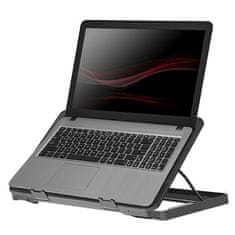 Defender NS-503 (29503) 2-port HUB, do 17", 2 modra ventilatorja črn stojalo za prenosni računalnik