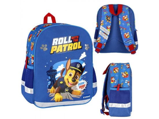 Paw Patrol Tačka na patrulji Chase Moder otroški nahrbtnik za vrtec, odsevniki 31x25x10 cm