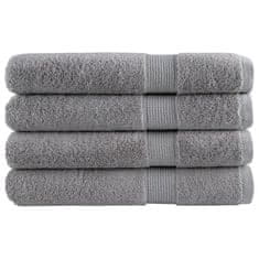 Vidaxl Premium brisače za savno SOLUND 4 kosi siva 80x200 cm 600 gsm