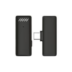 TIMMLUX Brezžični lavalier mikrofon za pametni telefon USB-C priklop za vloge, TikTok, facebook, YouTube s polnilno škatlico