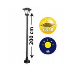 TIMMLUX Vrtna stoječa solarna svetilka 200cm s PIR senzorjem gibanja