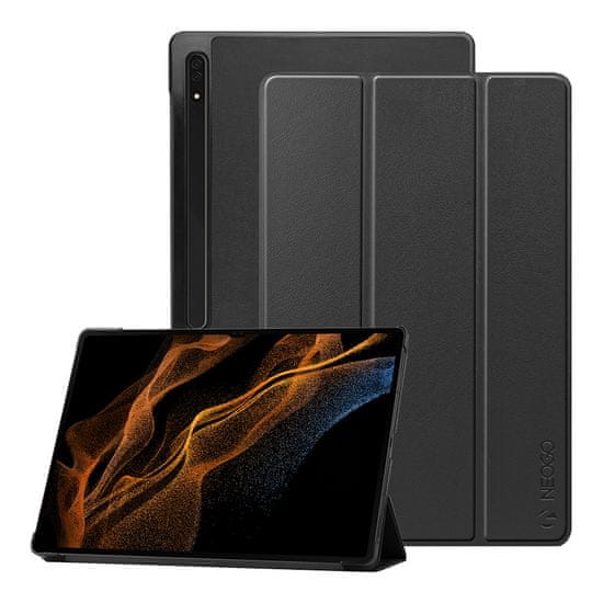 Neogo Smart Cover ovitek za Samsung Galaxy Tab S8 Ultra 14.6'' 2022, črna