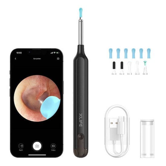 MojPlanet Smart Visual Ear-Clean Rod Xlife X1 (črna)