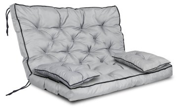 shumee Vrtna garnitura visoka stranica z napeljavo 100x60x50 cm siva