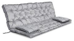 shumee Vrtna garnitura visoka stranica z napeljavo 150x60x50 cm siva