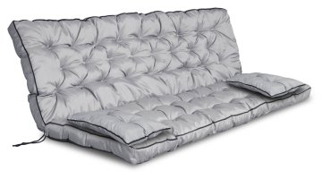 shumee Vrtna garnitura visoka stranica z napeljavo 150x60x50 cm siva