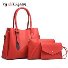 My Kingdom Torbica Bunny (3 delni set) - Rdeča