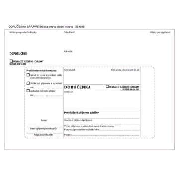 KRKONOŠSKÉ OBÁLKY B6-brez pr., upravni nadzor, mokro lepilo, 1000 kosov