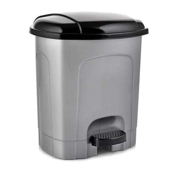 Orion Koš za odpadke - plastičen, z nogami, siv, 21 l