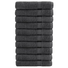 Vidaxl Premium brisače za savno SOLUND 10 kos antracit 80x200cm 600gsm