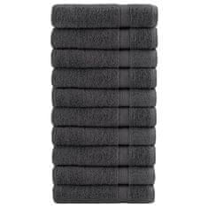 Vidaxl Premium brisače SOLUND 10 kos antracit 50x100 cm 600 g/m2