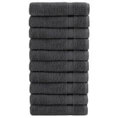 Vidaxl Premium brisače SOLUND 10 kos antracit 70x140 cm 600 g/m2