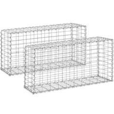 Hillvert Gabion koš iz pocinkane jeklene mreže 102 x 32 x 51 cm - 2 kos