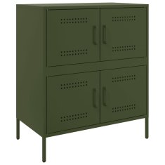 Vidaxl Komoda olivno zelena 68x39x79 cm jeklo