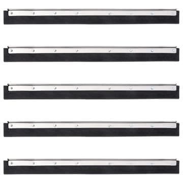 Vidaxl Glave za čistilec tal 5 kosov 55x2x5 cm jeklo in guma