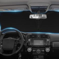 Netscroll Zložljiv senčnik za vetrobransko steklo avtomobila, učinkovita zaščita pred vročino, enostavna namestitev, visokokakovostni materiali, primeren za večino osebnih vozil, SunVisor
