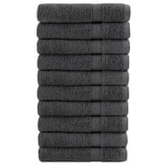 Vidaxl Premium brisače SOLUND 10 kos antracit 100x200 cm 600 gsm