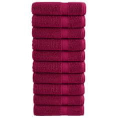 Vidaxl Premium brisače SOLUND 10 kos bordo 50x100 cm 600 g/m2
