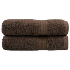 Vidaxl Premium kopalne brisače SOLUND 2 kosa rjava 100x150 cm 600 g/m2