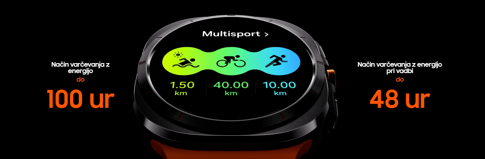 pametna ura pametna ura Samsung Galaxy Watch Ultra iz nerjavečega jekla vrtljiva luneta pametna ura zmogljiva pametna ura zdravstvene funkcije Wear OS edinstvene funkcije napredne funkcije Google Pay ECG stopnja oksigenacije krvi fitnes ura vodilna zmogljivost kakovostni material ECG vrhunska obdelava trajni materiali NFC plačila notranji pomnilnik glasba multisport kamera nadzor priklic pomoči zmogljiva pametna ura sos funkcija navigacija dvojna frekvenca gps ai funkcija