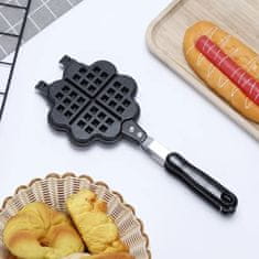 Netscroll Ponev za peko okusnih vafljev, premaz proti prijemanju, enostavna uporaba in ćiščenje, odlična ideja za darilo, WaffleMaker