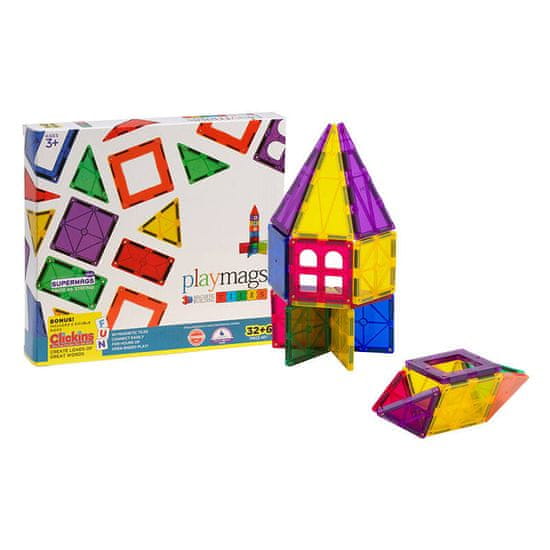 slomart 3D Playmags magnetne opeke 165 komplet 32 kosov