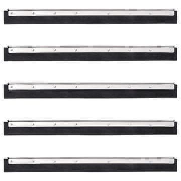 Vidaxl Glave za čistilec tal 5 kosov 60,5x2x5 cm jeklo in guma