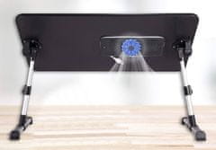 Verkgroup Zložljiva nastavljiva prenosna mizica za prenosnik z hlajenjem USB