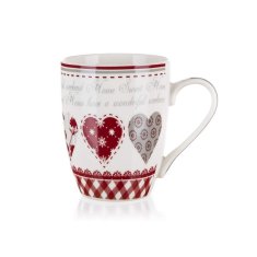 Banquet Keramični vrč KAREN 340 ml, srce, komplet 6 kosov