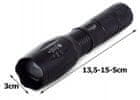AKU svetilka Bailong BL-1831, LED tip CREE XM-L T6 + opozorilni ročaj E-005