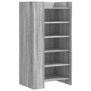 Vidaxl Omarica za čevlje siva sonoma 52x37,5x100 cm inženirski les