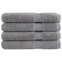 Vidaxl Premium brisače SOLUND 4 kosa siva 100x200 cm 600 g/m2