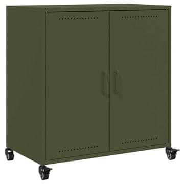 Vidaxl Komoda olivno zelena 68x39x72 cm jeklo