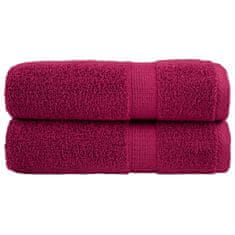Vidaxl Premium kopalne brisače SOLUND 2 kosa bordo 100x150 cm 600 g/m2