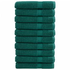 Vidaxl Premium brisače SOLUND 10 kos zelena 100x200 cm 600 g/m2