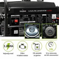 Tecnoware bencinski agregat 4T 2200W 3200VA FGE3200M